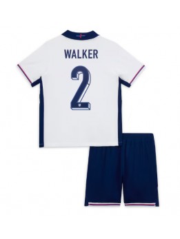 England Kyle Walker #2 Replika Hemmakläder Barn EM 2024 Kortärmad (+ byxor)